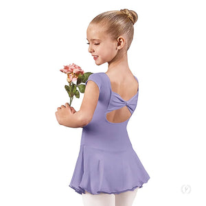 EUROTARD GIRLS BOW BACK CAP SLEEVE DANCE DRESS