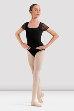 Bloch Girls Penelope Floral Cap Sleeve Leotard - Black
