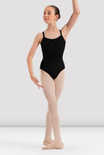 Bloch Girls Aria Floral Camisole Leotard - Black