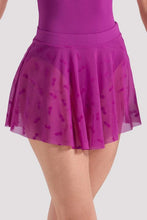 Bloch Ladies Eleanor Floral Mesh Skirt - Velvet Orchid