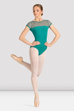 Block Mirella Celeste Short Sleeve Printed Leotard - Caribbean