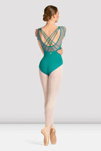 Block Mirella Celeste Short Sleeve Printed Leotard - Caribbean