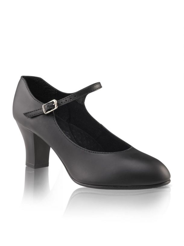 CAPEZIO 2 IN LEATHER CHARACTER SHOE (BLACK)